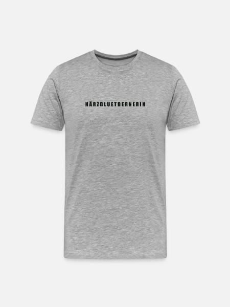 Härzbluetbernerin Bernerin - Männer Premium Bio T-Shirt - Grau meliert