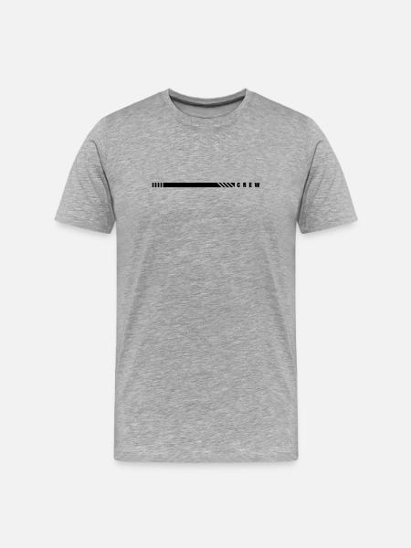 CREW - Männer Premium Bio T-Shirt - Grau meliert