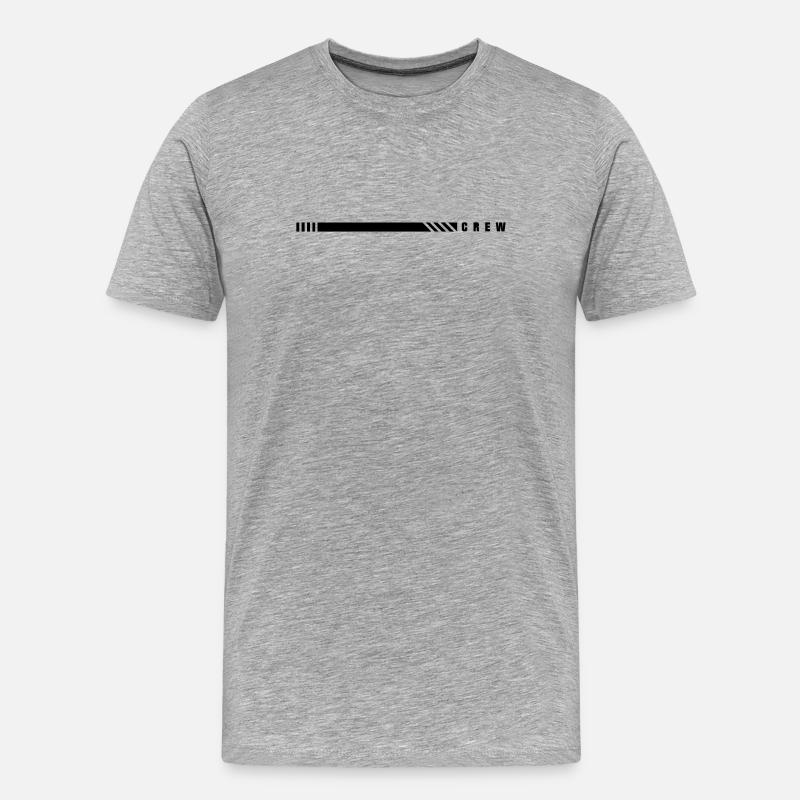 CREW - Männer Premium Bio T-Shirt - Grau meliert