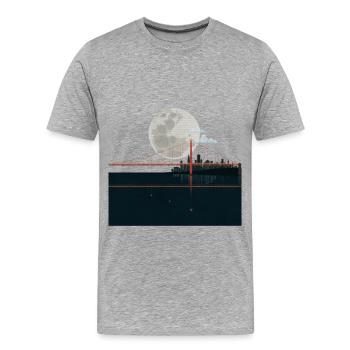 San Francisco - Men's Premium Organic T-Shirt - heather grey - Front - Damien (186cm)