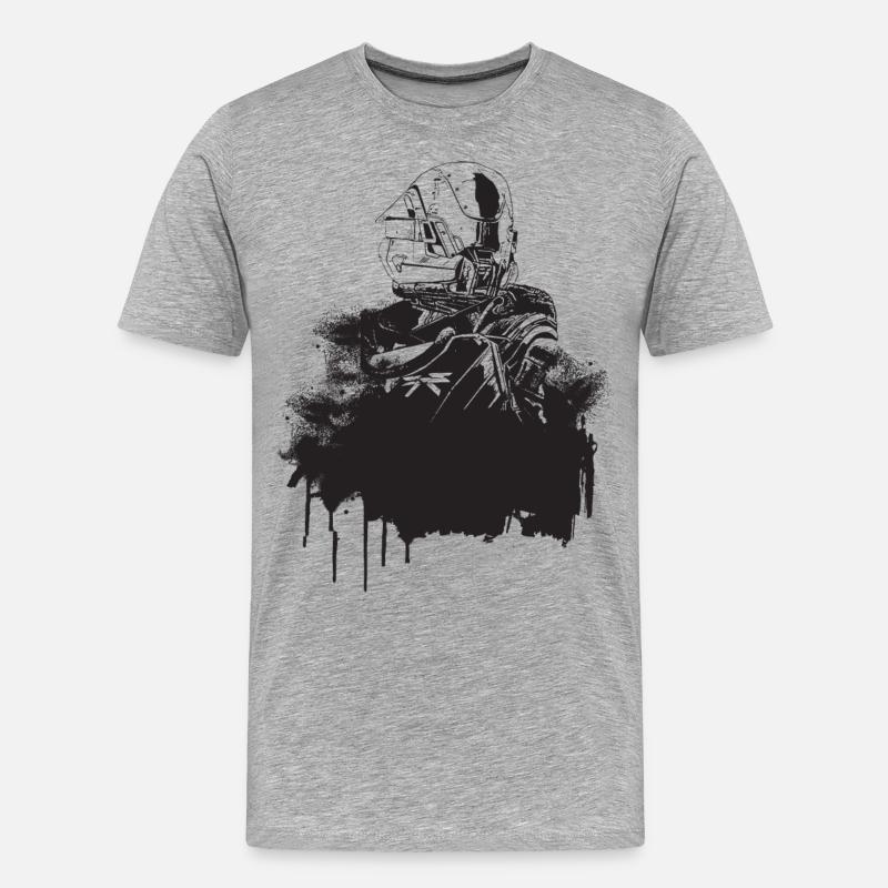 Titan Schicksal - Männer Premium Bio T-Shirt - Grau meliert