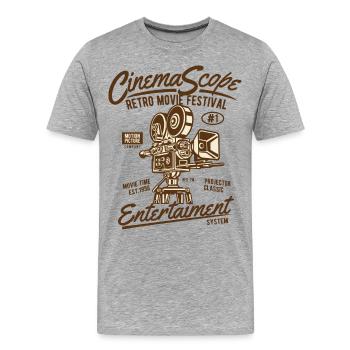Movie Festival - Männer Premium Bio T-Shirt - Grau meliert - Vorne - Damien (186cm)