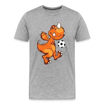 football - T-shirt bio Premium Homme - gris chiné - Devant - Damien (186cm)