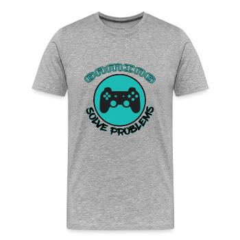 Gaming - T-shirt bio Premium Homme - gris chiné - Devant - Damien (186cm)