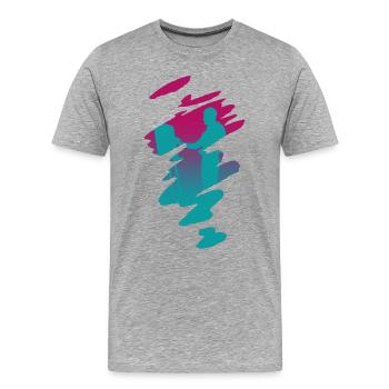 Peintre en art - peintre en art - T-shirt bio Premium Homme - gris chiné - Devant - Damien (186cm)