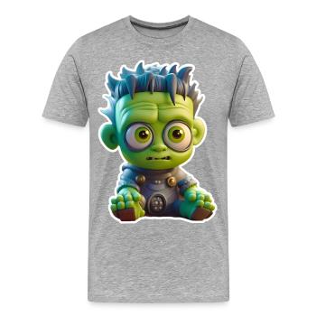 Bébé - T-shirt bio Premium Homme - gris chiné - Devant - Damien (186cm)