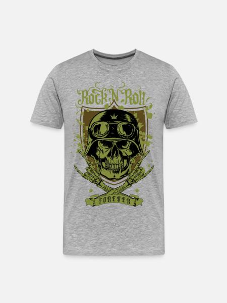 Rock 'n' Roll forever - Men's Premium Organic T-Shirt - heather grey