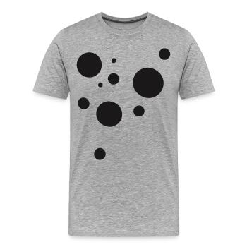 Dots - Männer Premium Bio T-Shirt - Grau meliert - Vorne - Damien (186cm)