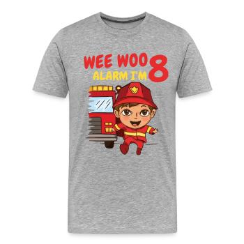 Geschenk 8 Jahre Geburtstagskind - Männer Premium Bio T-Shirt - Grau meliert - Vorne - Damien (186cm)