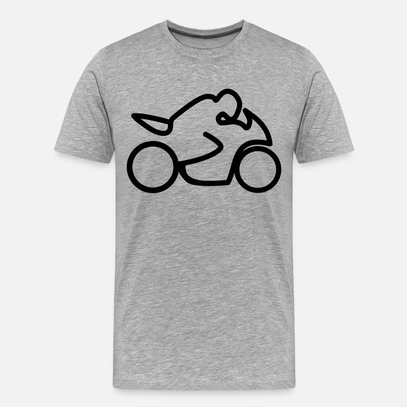 Moto - Männer Premium Bio T-Shirt - Grau meliert