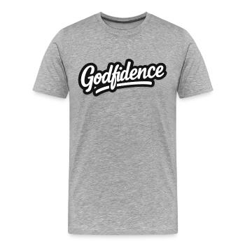 Divinité - T-shirt bio Premium Homme - gris chiné - Devant - Damien (186cm)