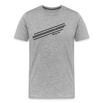 i love my car - Men's Premium Organic T-Shirt - heather grey - Front - Damien (186cm)
