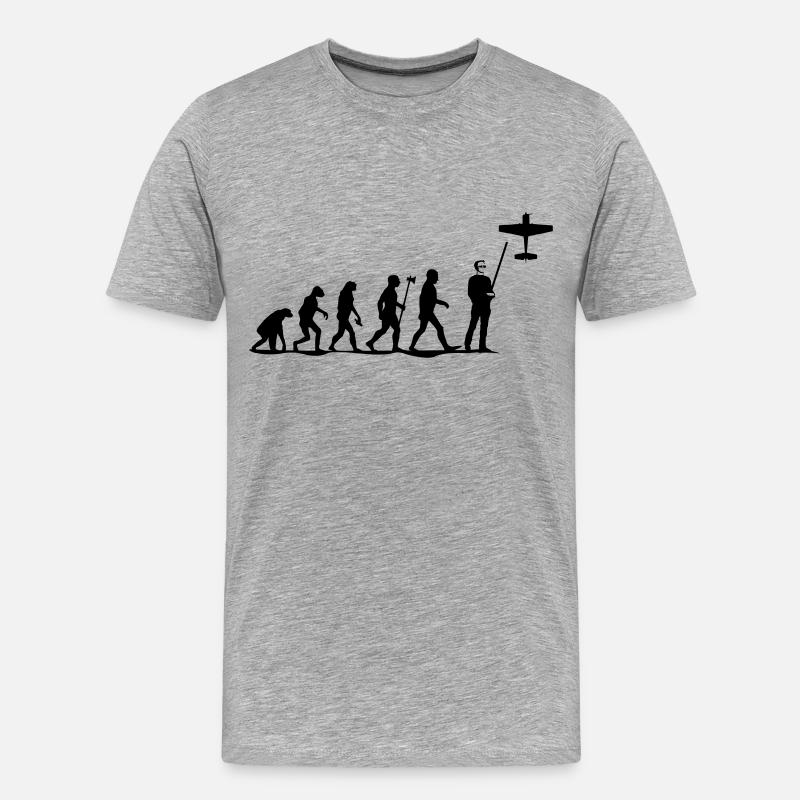 evolution rc pilot - Men's Premium Organic T-Shirt - heather grey