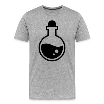 Magic Potion Bottle Magic - Men's Premium Organic T-Shirt - heather grey - Front - Damien (186cm)
