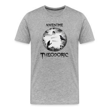 Theodoric Theo Geburtstag - Männer Premium Bio T-Shirt - Grau meliert - Vorne - Damien (186cm)