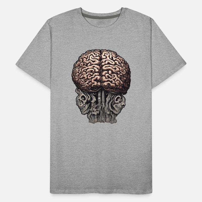 Brain / Knowledge / Intelligence / Clever / Thinking Men's Premium Organic T-Shirt