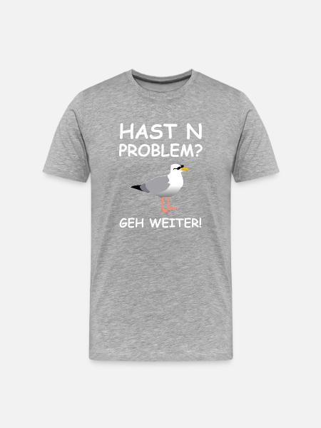 Hamburger Möwe - Männer Premium Bio T-Shirt - Grau meliert