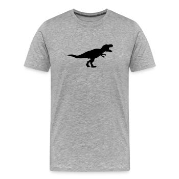t-rex tyrannosaurus saurier rex fleischfresser gro - Männer Premium Bio T-Shirt - Grau meliert - Vorne - Damien (186cm)