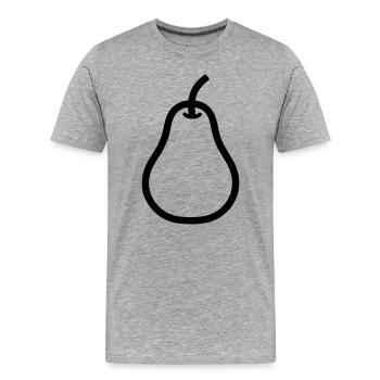 poire - T-shirt bio Premium Homme - gris chiné - Devant - Damien (186cm)