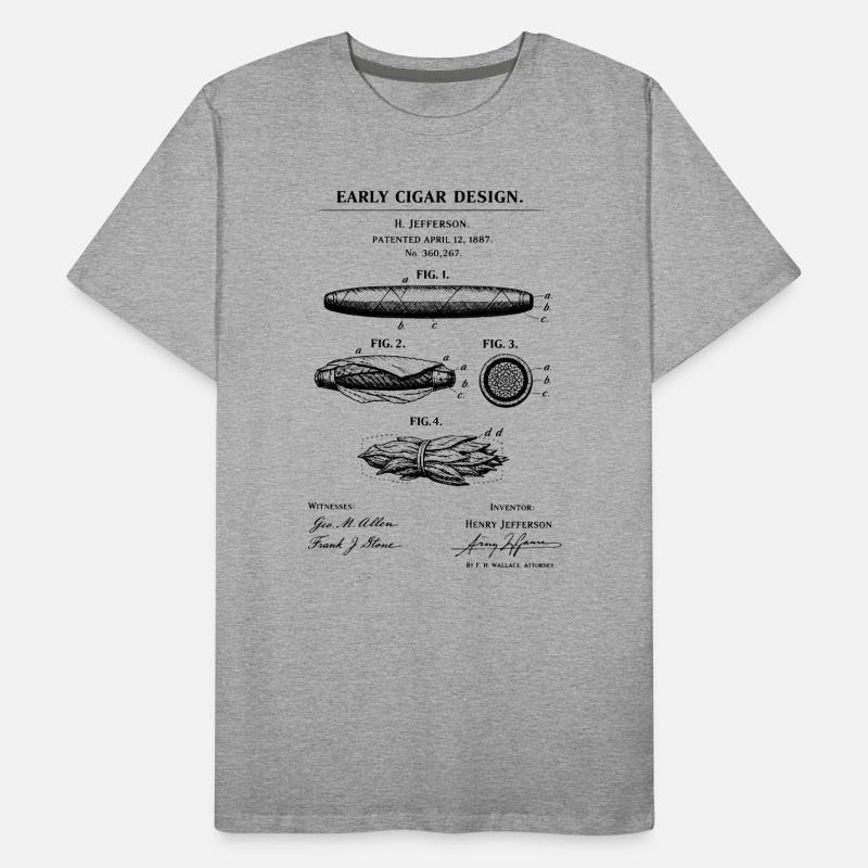 Conception précoce du plan de cigare T-shirt bio Premium Homme