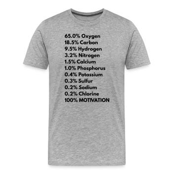 Human body - Men's Premium Organic T-Shirt - heather grey - Front - Damien (186cm)
