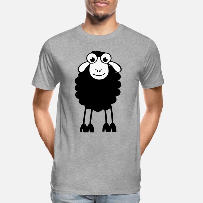 Schafe, weiße oder schwarze Schafe. Träumen oder schlafen Männer Premium Bio T-Shirt