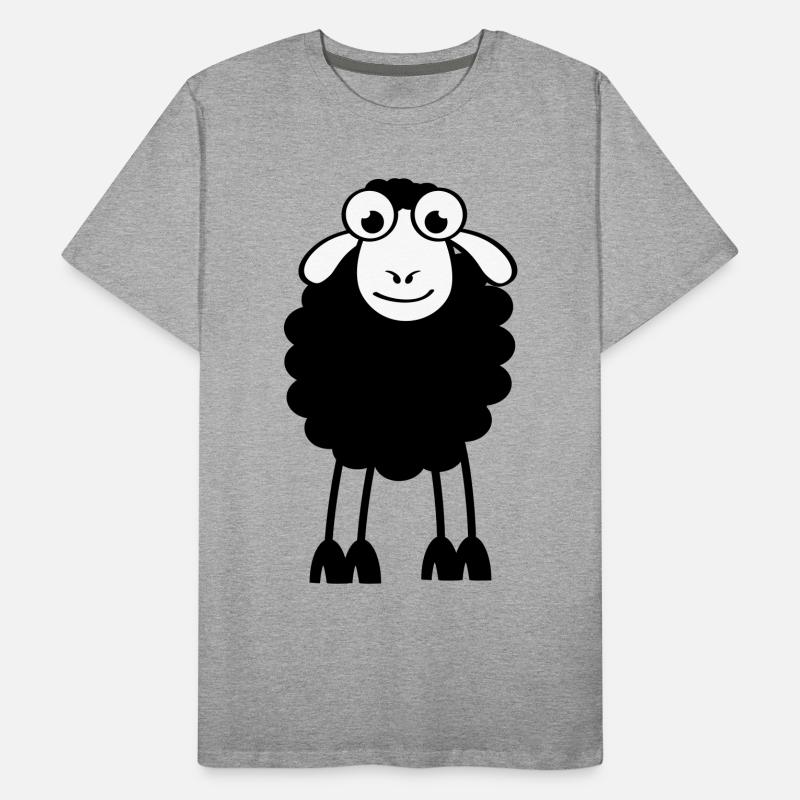 Schafe, weiße oder schwarze Schafe. Träumen oder schlafen Männer Premium Bio T-Shirt