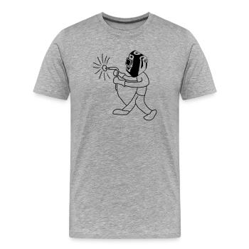Welder - T-shirt bio Premium Homme - gris chiné - Devant - Damien (186cm)