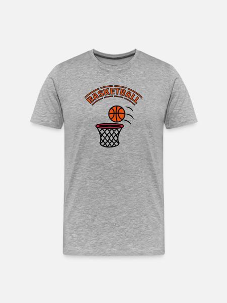 Basketball play basket - Men's Premium Organic T-Shirt - heather grey
