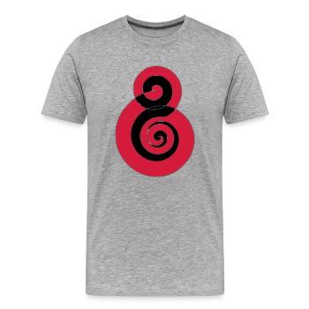 Spiral Black Soulfly - Männer Premium Bio T-Shirt - Grau meliert - Vorne - Damien (186cm)