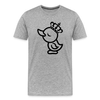 arrogant vain koenig queen princess chick kr - Men's Premium Organic T-Shirt - heather grey - Front - Damien (186cm)