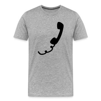 Phone - Men's Premium Organic T-Shirt - heather grey - Front - Damien (186cm)