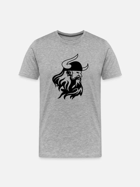 wikinger_00 - T-shirt bio Premium Homme - gris chiné