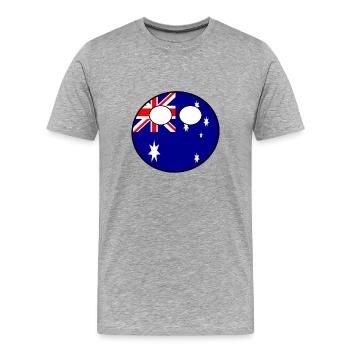 Countryball pays pays patrie Australie - T-shirt bio Premium Homme - gris chiné - Devant - Damien (186cm)