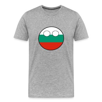 Countryball pays Patrie Bulgarie - T-shirt bio Premium Homme - gris chiné - Devant - Damien (186cm)