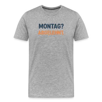 T-shirt graphique du lundi rejeté - T-shirt bio Premium Homme - gris chiné - Devant - Damien (186cm)