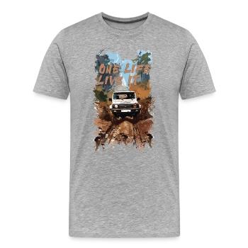 4x4 Offroad 4wheeler Adventure LJ SJ Jimny - Männer Premium Bio T-Shirt - Grau meliert - Vorne - Damien (186cm)