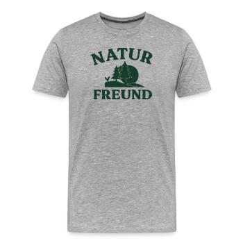 Nature lover - Men's Premium Organic T-Shirt - heather grey - Front - Damien (186cm)