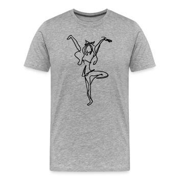 cheerleader - Men's Premium Organic T-Shirt - heather grey - Front - Damien (186cm)