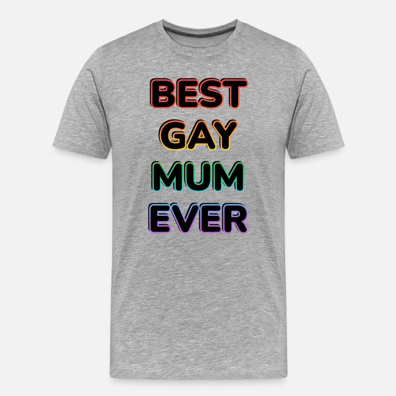 Beste schwule Mutter aller Zeiten - Männer Premium Bio T-Shirt - Grau meliert
