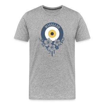 Nazar - T-shirt bio Premium Homme - gris chiné - Devant - Damien (186cm)