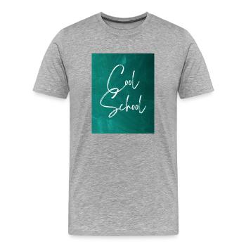 Cool School - Männer Premium Bio T-Shirt - Grau meliert - Vorne - Damien (186cm)
