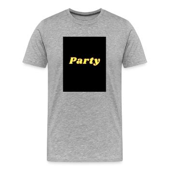 fun - Männer Premium Bio T-Shirt - Grau meliert - Vorne - Damien (186cm)