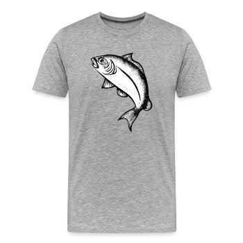 Fishing Fishing Fishing Fishing Fishing Hooks - Men's Premium Organic T-Shirt - heather grey - Front - Damien (186cm)