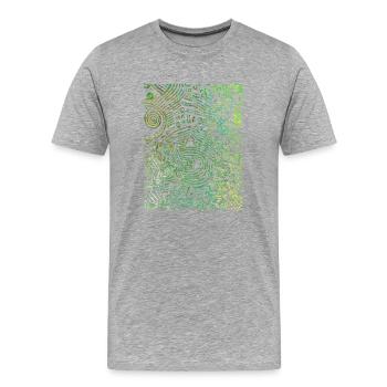 Urbane Grafik - Männer Premium Bio T-Shirt - Grau meliert - Vorne - Damien (186cm)