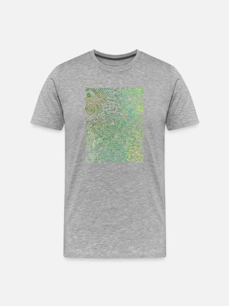 Urbane Grafik - Männer Premium Bio T-Shirt - Grau meliert