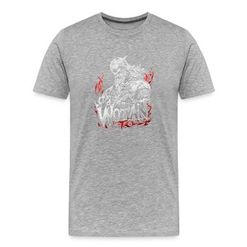 Wotan Germane Germanen Odin Valhalla - Männer Premium Bio T-Shirt - Grau meliert - Vorne - Damien (186cm)
