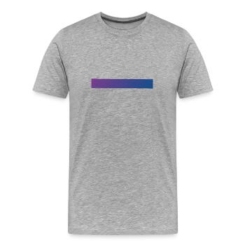 Dégradé Violet & Bleu - T-shirt bio Premium Homme - gris chiné - Devant - Damien (186cm)