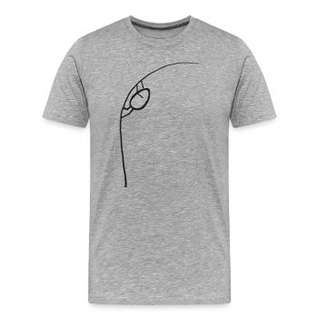 Mutig und beherzt eine Sache angehen - Männer Premium Bio T-Shirt - Grau meliert - Vorne - Damien (186cm)