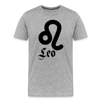 Leo Leeuw - Männer Premium Bio T-Shirt - Grau meliert - Vorne - Damien (186cm)